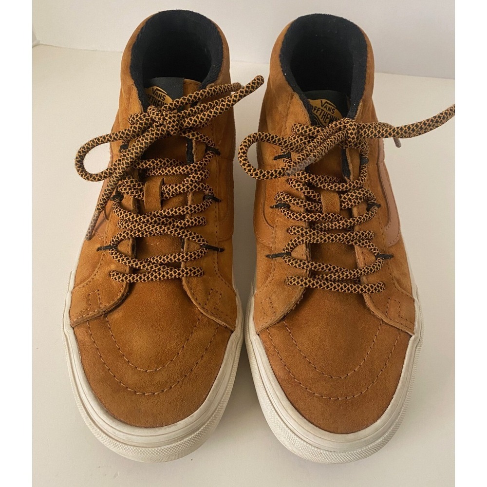 Vans Sk8 Hi MTE Shoes Men Size 7 Women 8.5 Gold/Gold Sneakers Hiking Scotchguard